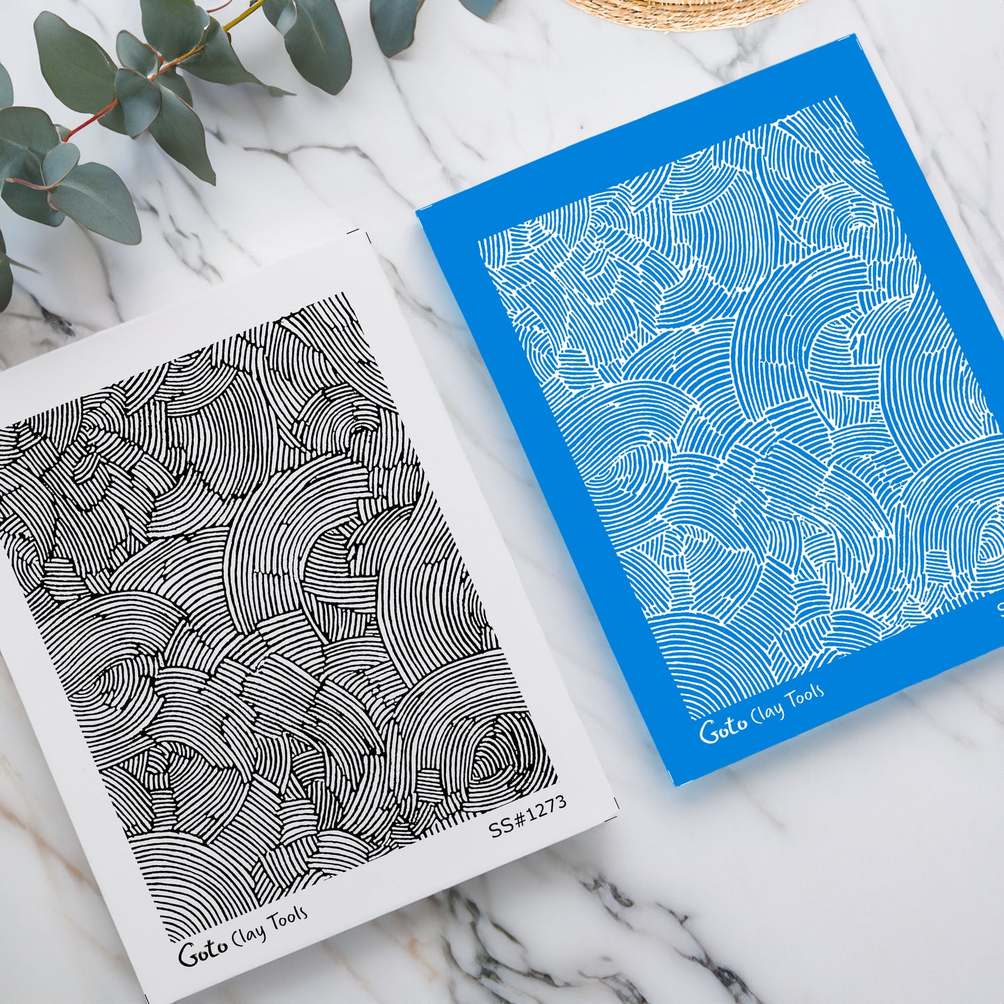 Hand-Drawn Abstract Line Texture Silkscreen for Polymer Clay | Organic Patchwork Pattern | 9.5x12.5 cm Printable #SS26-28
