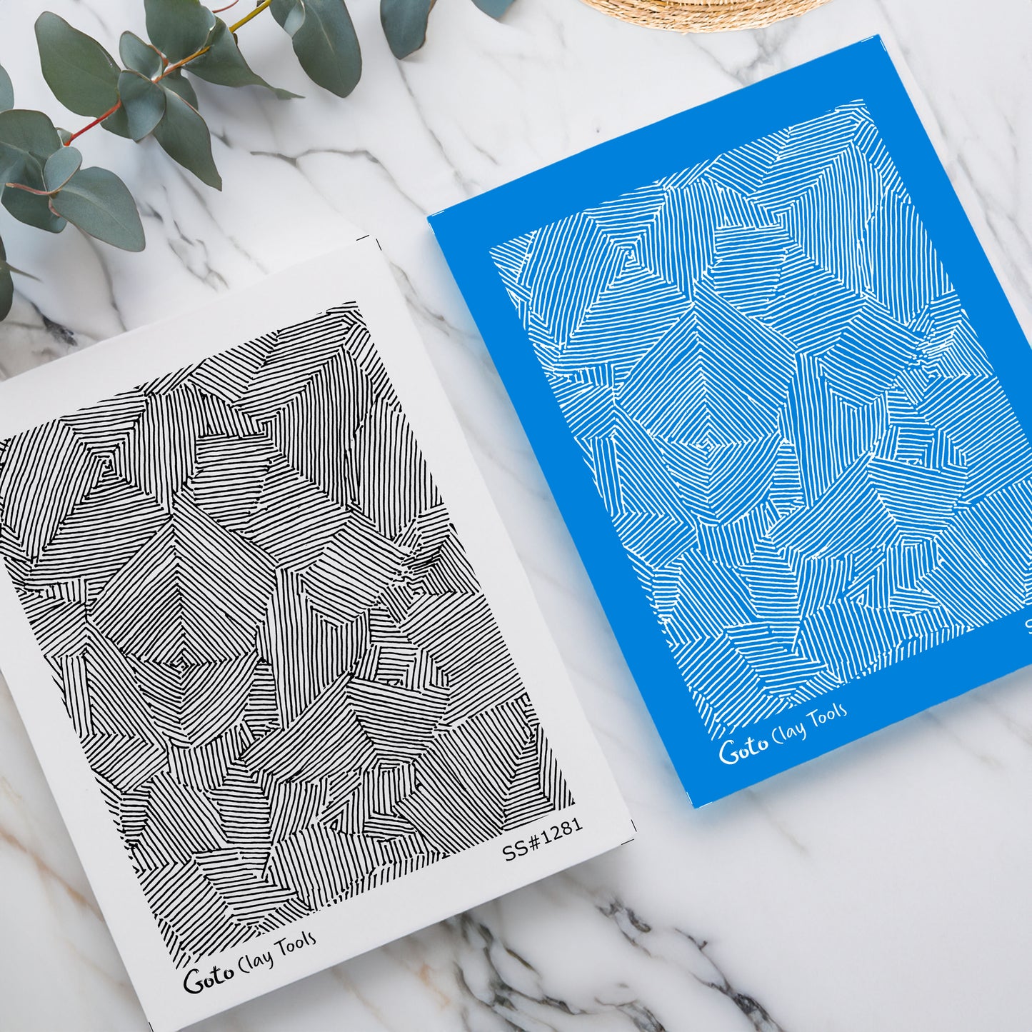 Geometric Line Patchwork Silkscreen Set for Polymer Clay | Hand-Drawn Abstract Texture Pattern | 9.5x12.5 cm Printable #SS26-31