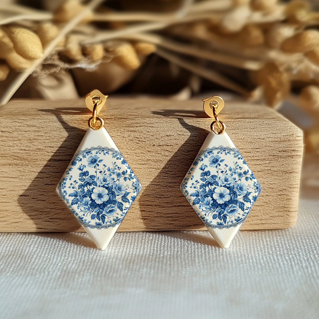 Watercolor Chinoisserie Transfer Paper for polymer clay 4x5.5 IN