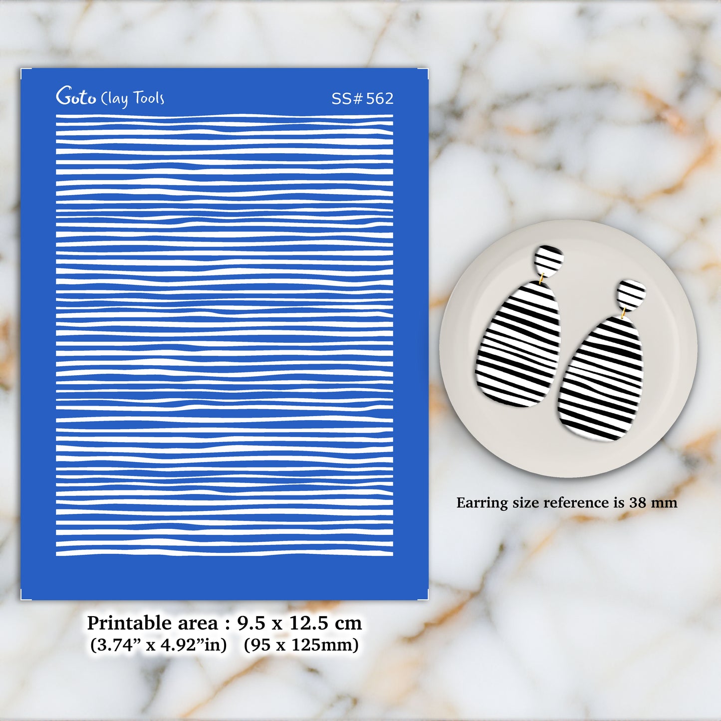 Weave lines Silkscreen for Polymer Clay Earring making, Clay Stencils, Clay Earring Silkscreen, Polymer Clay Supplies SS#562
