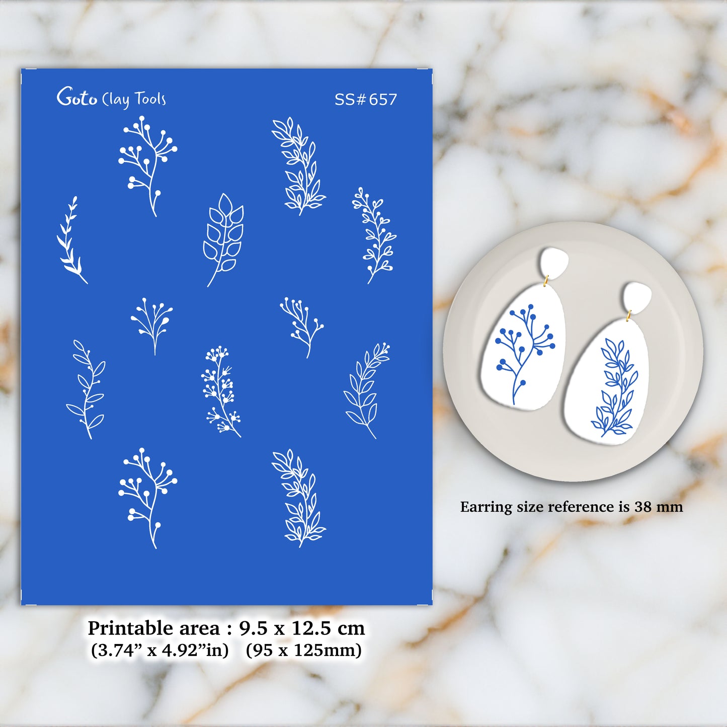 WildFlower Silkscreen for Polymer Clay Earring making, Clay Stencils, Clay Earring Silkscreen, Polymer Clay Supplies SS#657