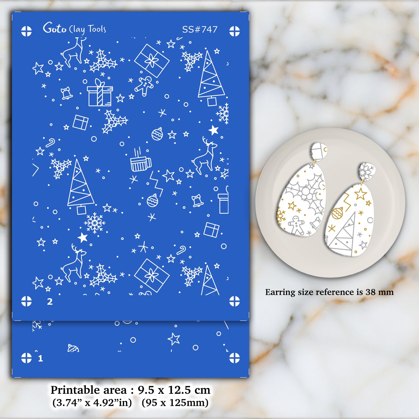 Silkscreen for Polymer Clay Earring making, Clay Stencils, Clay Earring Silkscreen, Polymer Clay Supplies SS#747