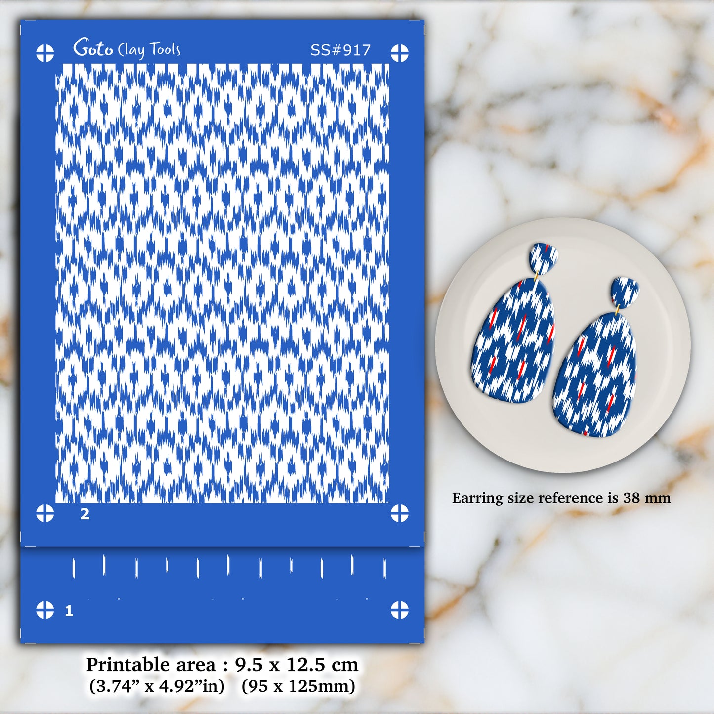 2 layers Indian style Silkscreen for Polymer Clay Earring making, Clay Stencils, Clay Earring Silkscreen, Polymer Clay Supplies SS#917