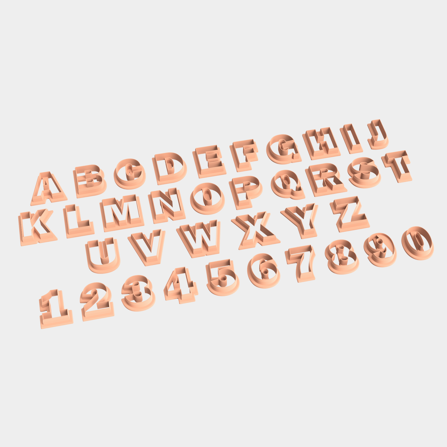 Alphabet with Numbers Clay Cutters Set - 36 Cutters