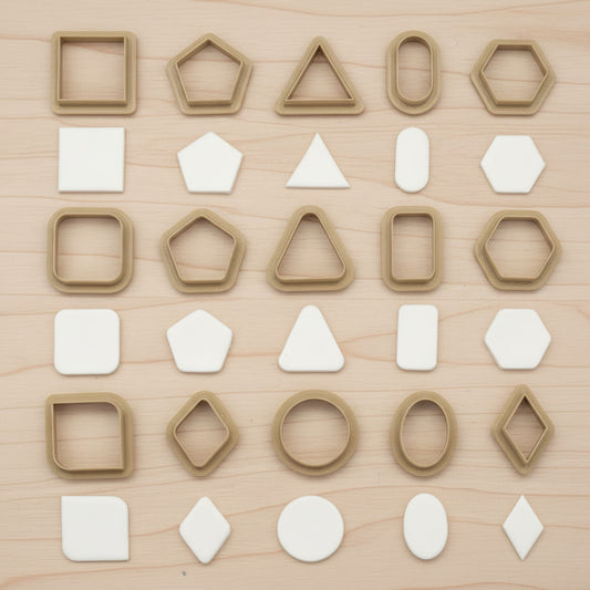 15 Basic Shapes Clay Cutters Set