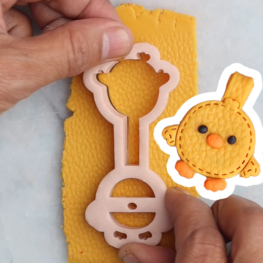 Chic Keychain Clay Cutter Set - Stitched effect Clay Keyring Cutters