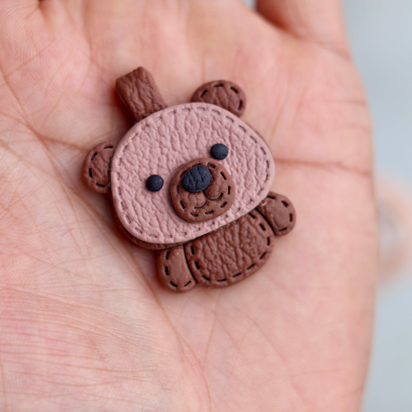 Teddy Bear Keychain Clay Cutter Set - Stitched effect Clay Keyring Cutters (Copy)