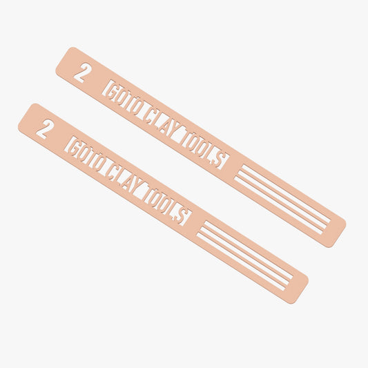 Clay Thickness Guide Slab - Depth guide tool - Comes in Pair- 20 cm - 2mm thickness