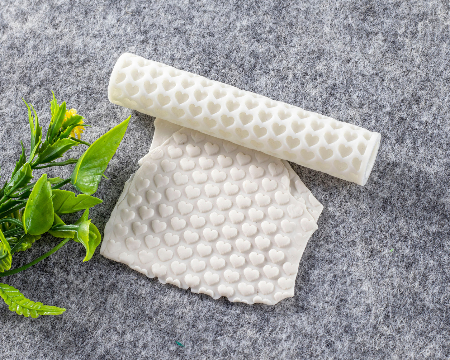 Heart Texture Roller for Polymer Clay: 3D Printed Pottery Tool
