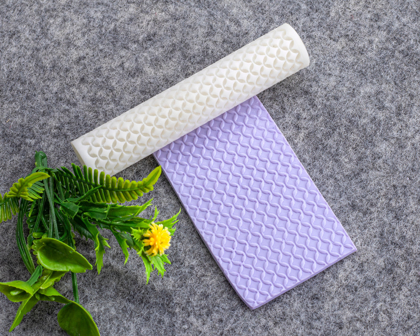Rhombus Texture Roller for Polymer Clay Earrings | Clay Texture Roller | Pottery Roller | Clay Texture Tool | Hand Roller