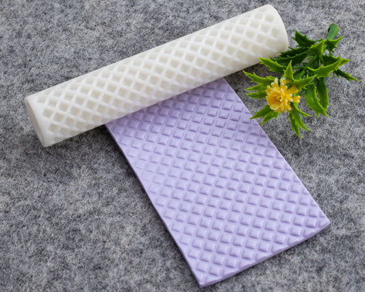 Cross line Texture Roller for Polymer Clay Earrings | Clay Texture Roller | Pottery Roller | Clay Texture Tool | Hand Roller