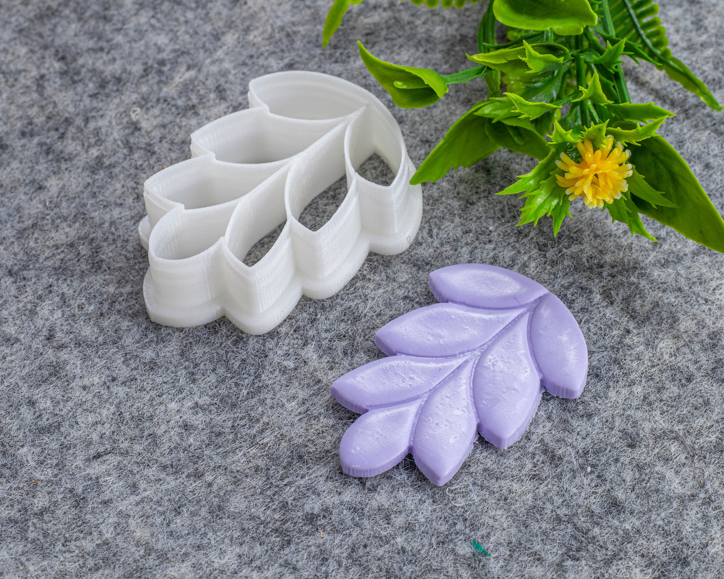 Leaf Embossed Clay Cutter, Polymer clay cutter, Earring cutter