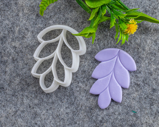 Leaf Embossed Clay Cutter, Polymer clay cutter, Earring cutter