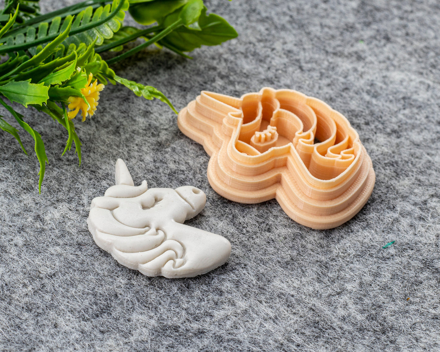 Unicorn Head Cutter, Embossed unicorn Polymer clay cutter, Earring cutter