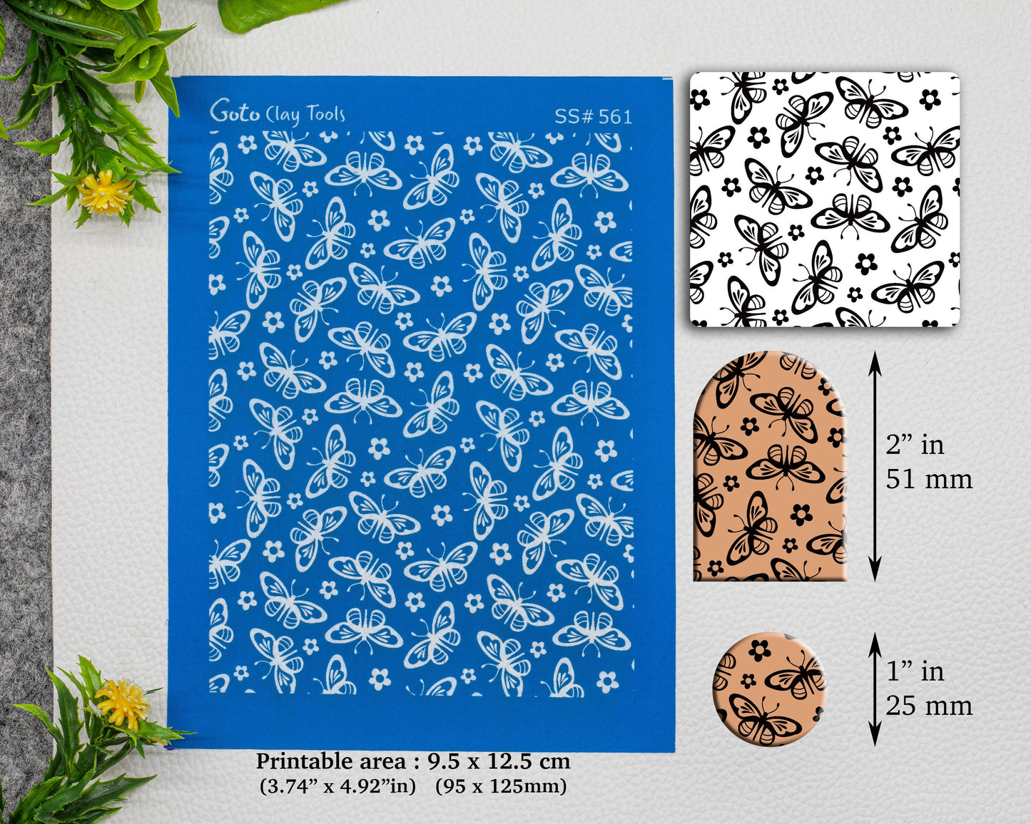 Butterfly Silkscreen for Polymer Clay Earring making, Clay Stencils, Clay Earring Silkscreen, Polymer Clay Supplies SS#561