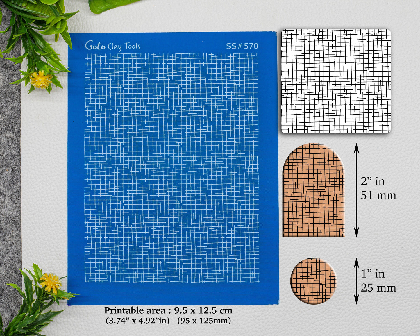 Criss Cross Pattern Silkscreen for Polymer Clay Earring making, Clay Stencils, Clay Earring Silkscreen, Polymer Clay Supplies SS#570