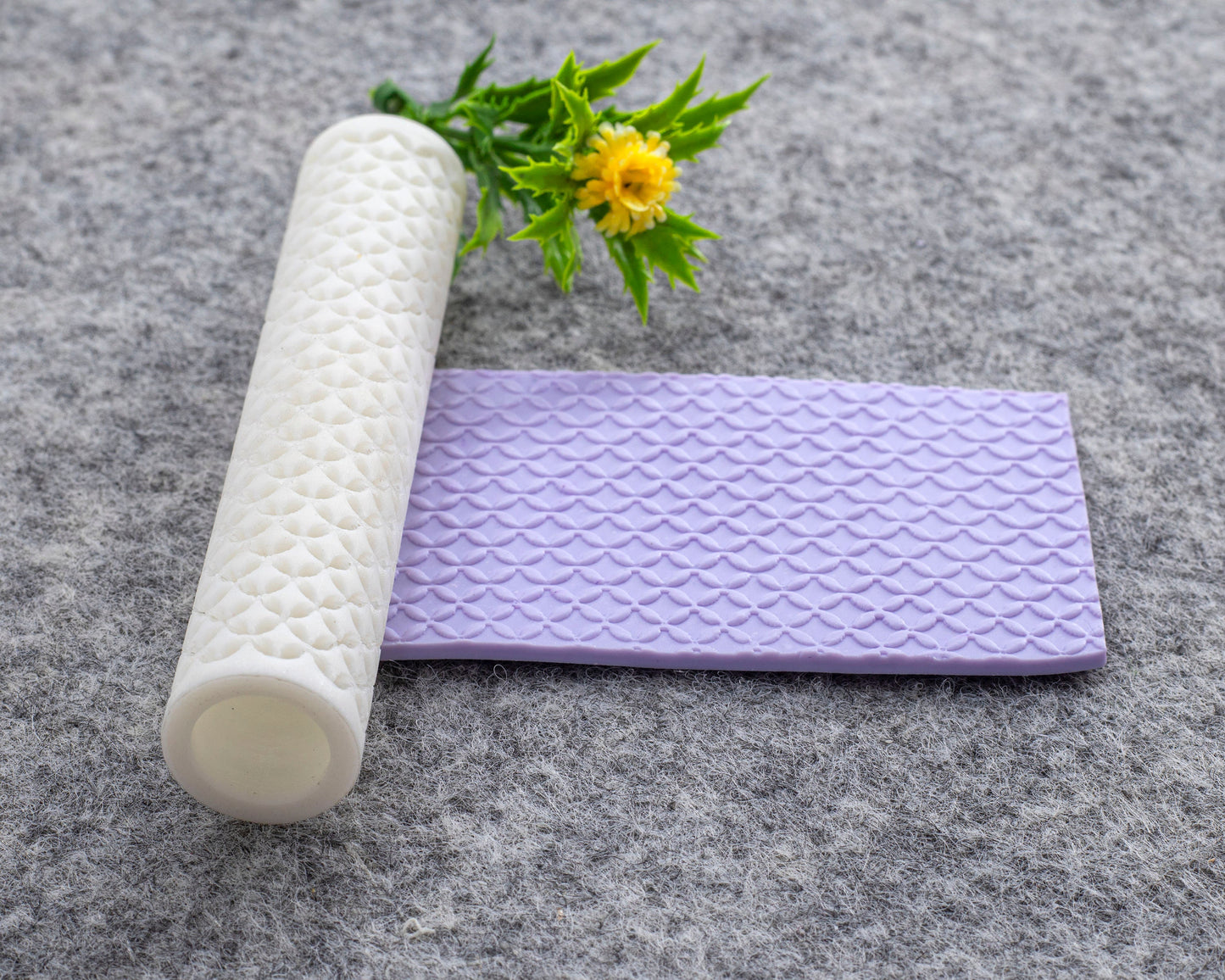 Rhombus Texture Roller for Polymer Clay Earrings | Clay Texture Roller | Pottery Roller | Clay Texture Tool | Hand Roller