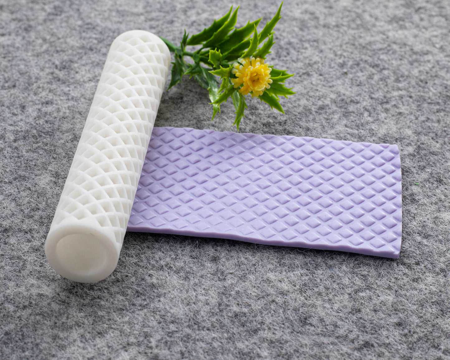 Cross line Texture Roller for Polymer Clay Earrings | Clay Texture Roller | Pottery Roller | Clay Texture Tool | Hand Roller