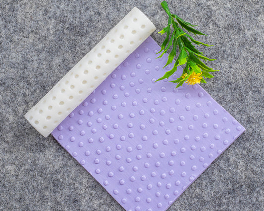 Dots Texture Roller for Polymer Clay Earrings | Clay Texture Roller | Pottery Roller | Clay Texture Tool | Hand Roller