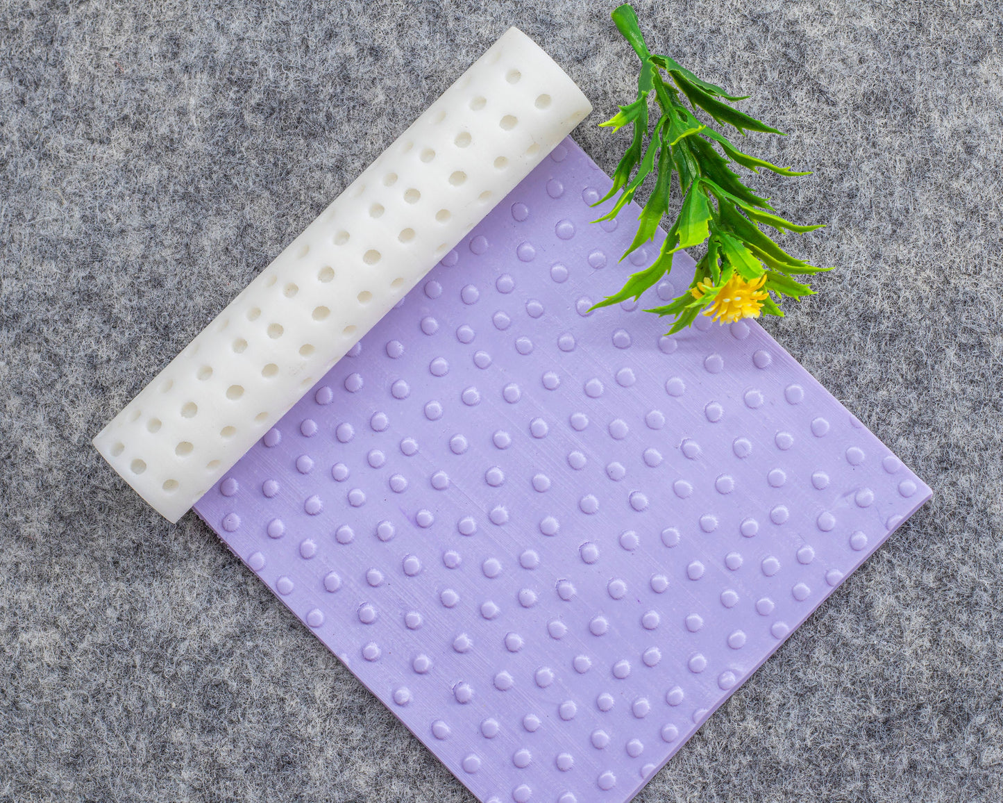 Dots Texture Roller for Polymer Clay: Pottery Tool