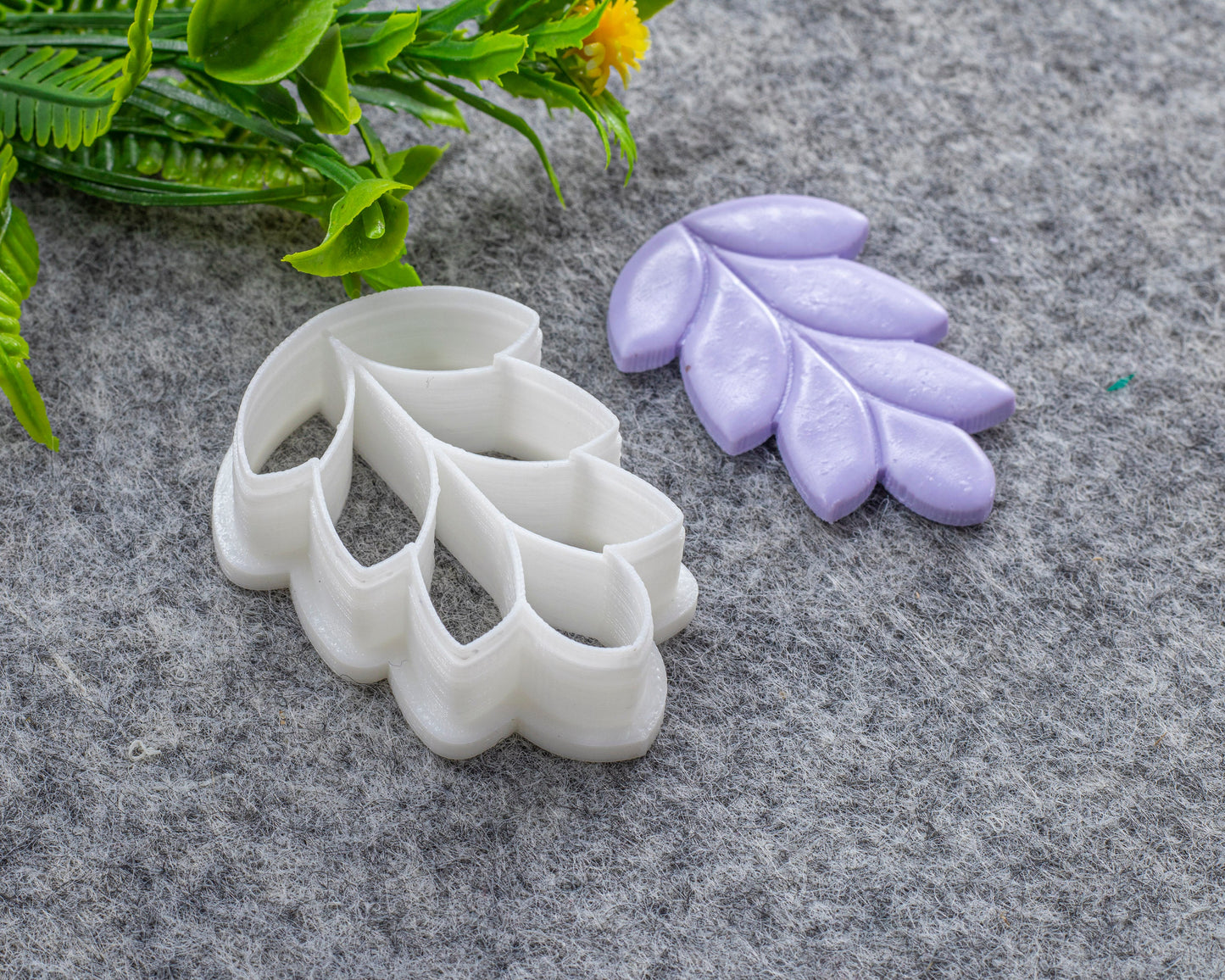 Leaf Embossed Clay Cutter, Polymer clay cutter, Earring cutter
