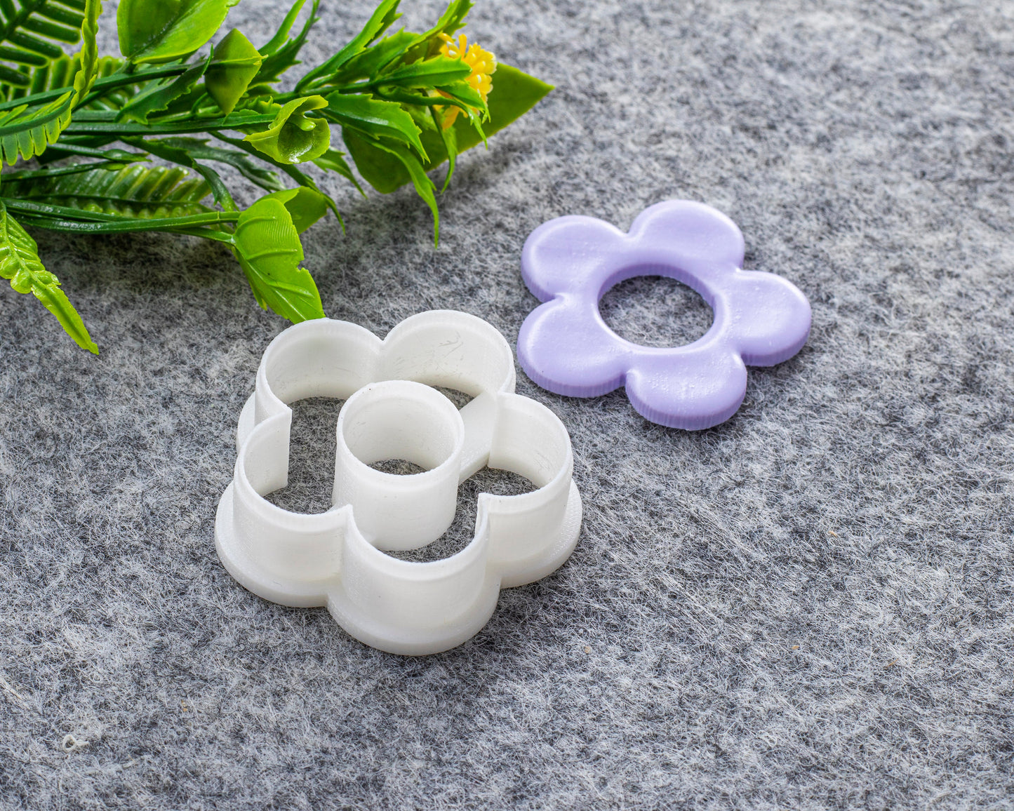 5 petal Round flower Embossed Clay Cutter, Polymer clay cutter, Earring cutter