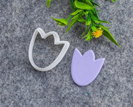 Tulip flower Clay Cutter, Polymer clay cutter, Earring cutter