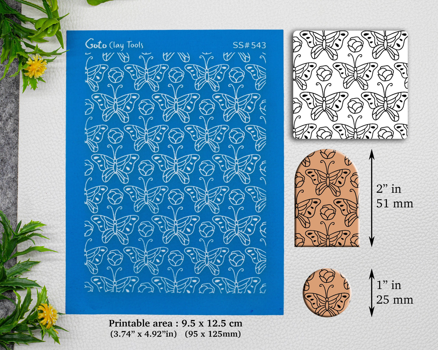 Butterfly Silkscreen for Polymer Clay Earring making, Clay Stencils, Clay Earring Silkscreen, Polymer Clay Supplies SS#543