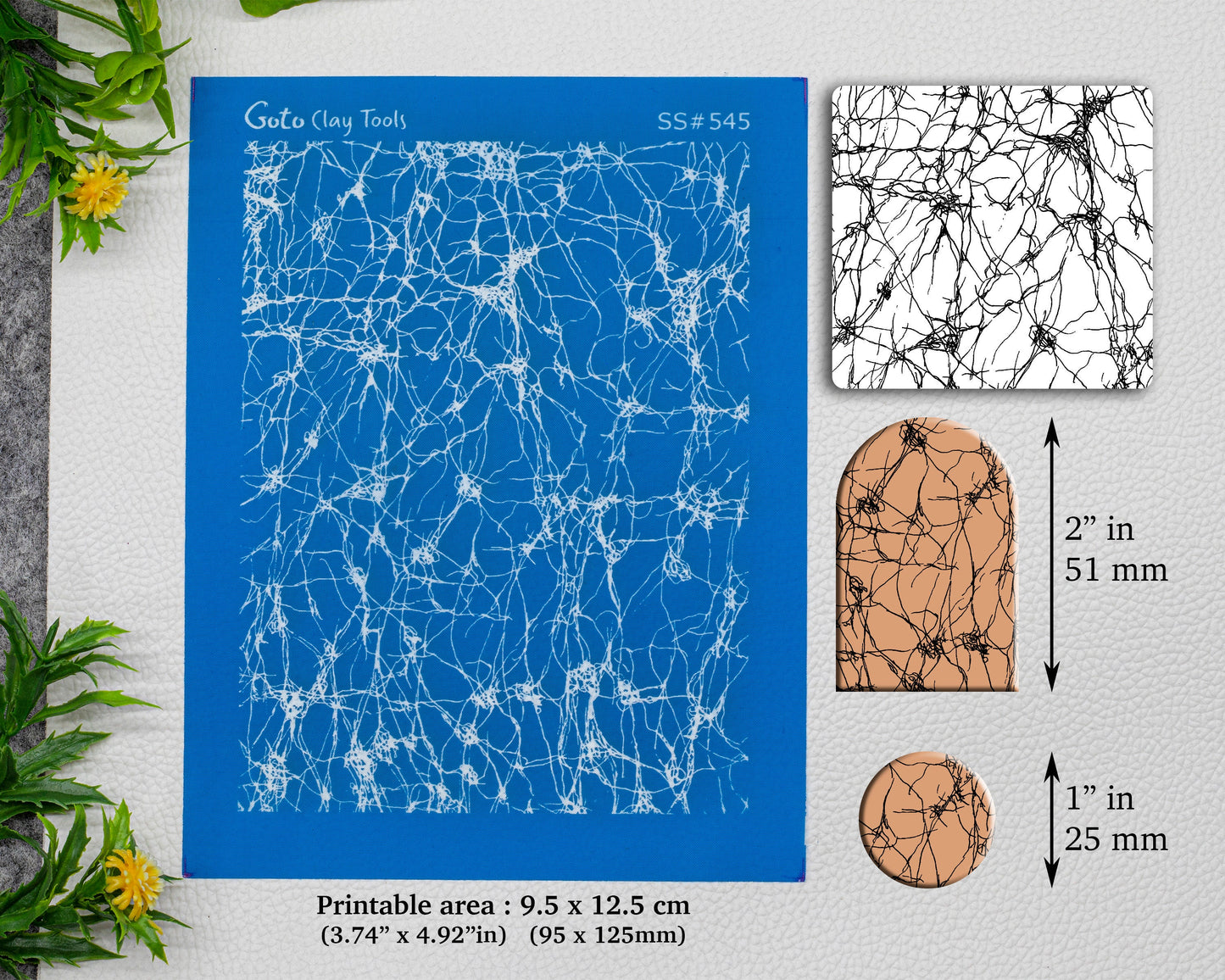 Crackle Silkscreen for Polymer Clay Earring making, Clay Stencils, Clay Earring Silkscreen, Polymer Clay Supplies SS#545