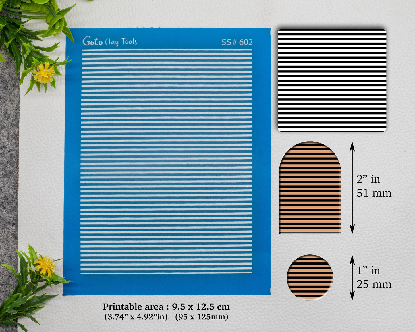 Lines Silkscreen for Polymer Clay Earring making, Clay Stencils, Clay Earring Silkscreen, Polymer Clay Supplies SS#602