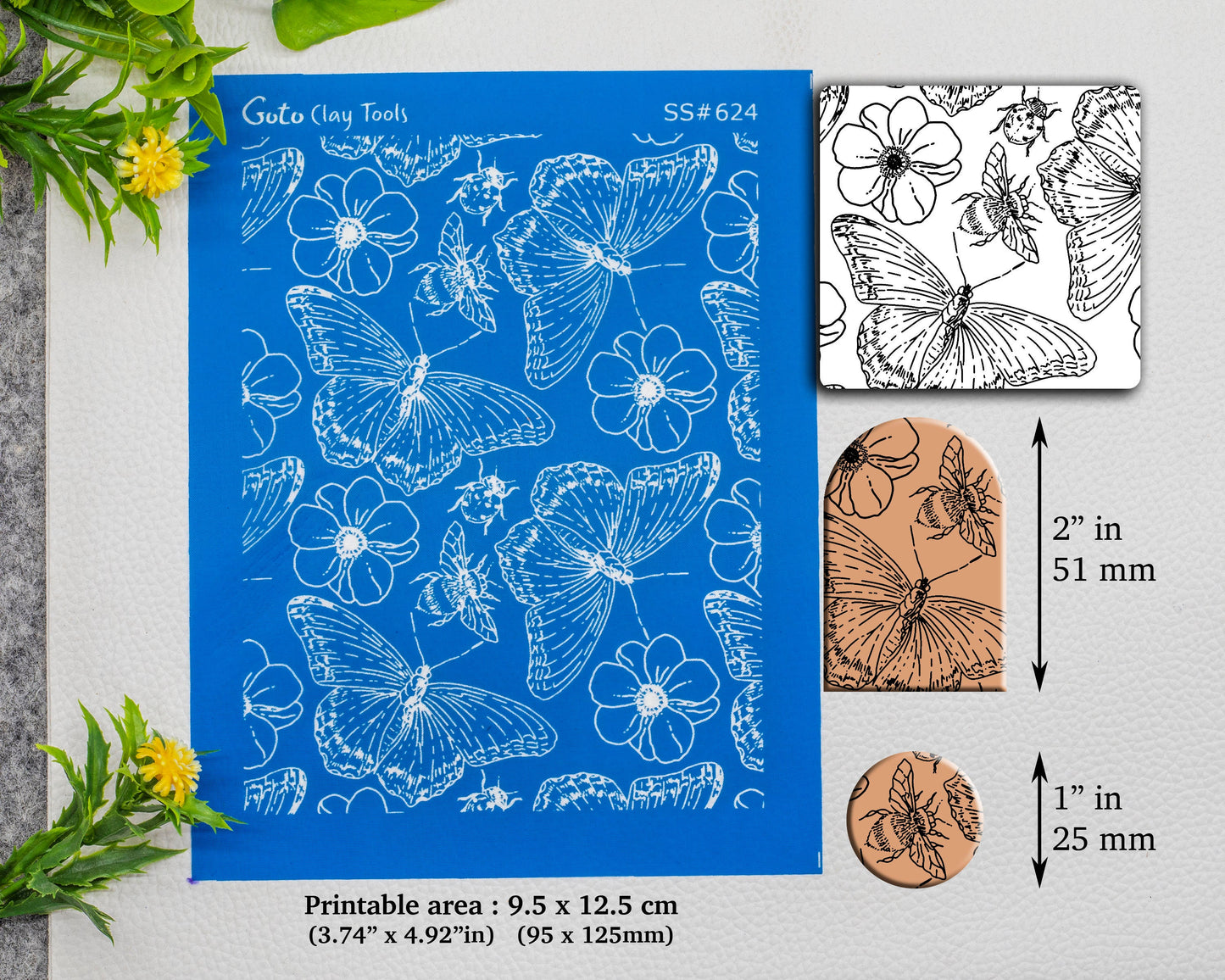 Butterly moth Silkscreen for Polymer Clay Earring making, Clay Stencils, Clay Earring Silkscreen, Polymer Clay Supplies SS#624