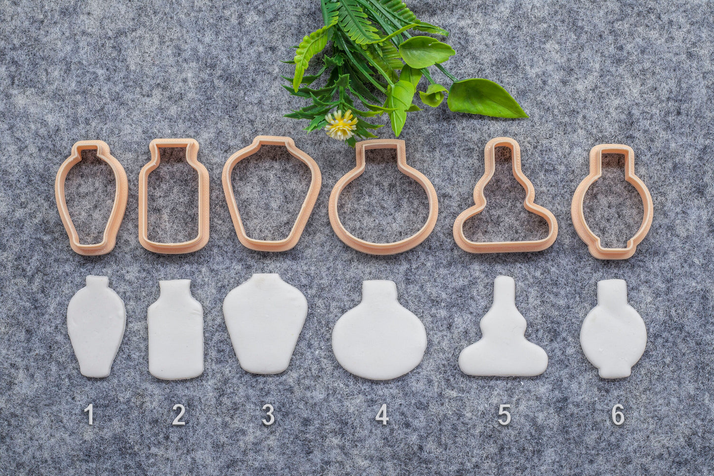 Pots Shape Polymer Clay Cutters: 3D Printed Earring Tools #638