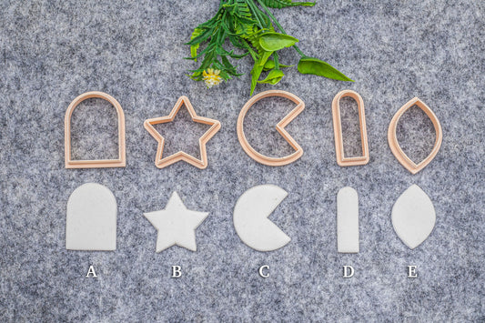 Star, Arch shape Polymer clay cutter, Clay earring cutters, Polymer clay tools, 3D printed cutters#628