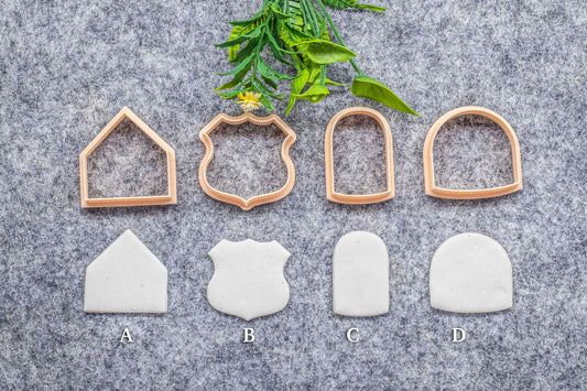 Arch, Shield shape Polymer clay cutter, Clay earring cutters, Polymer clay tools, 3D printed cutters#634