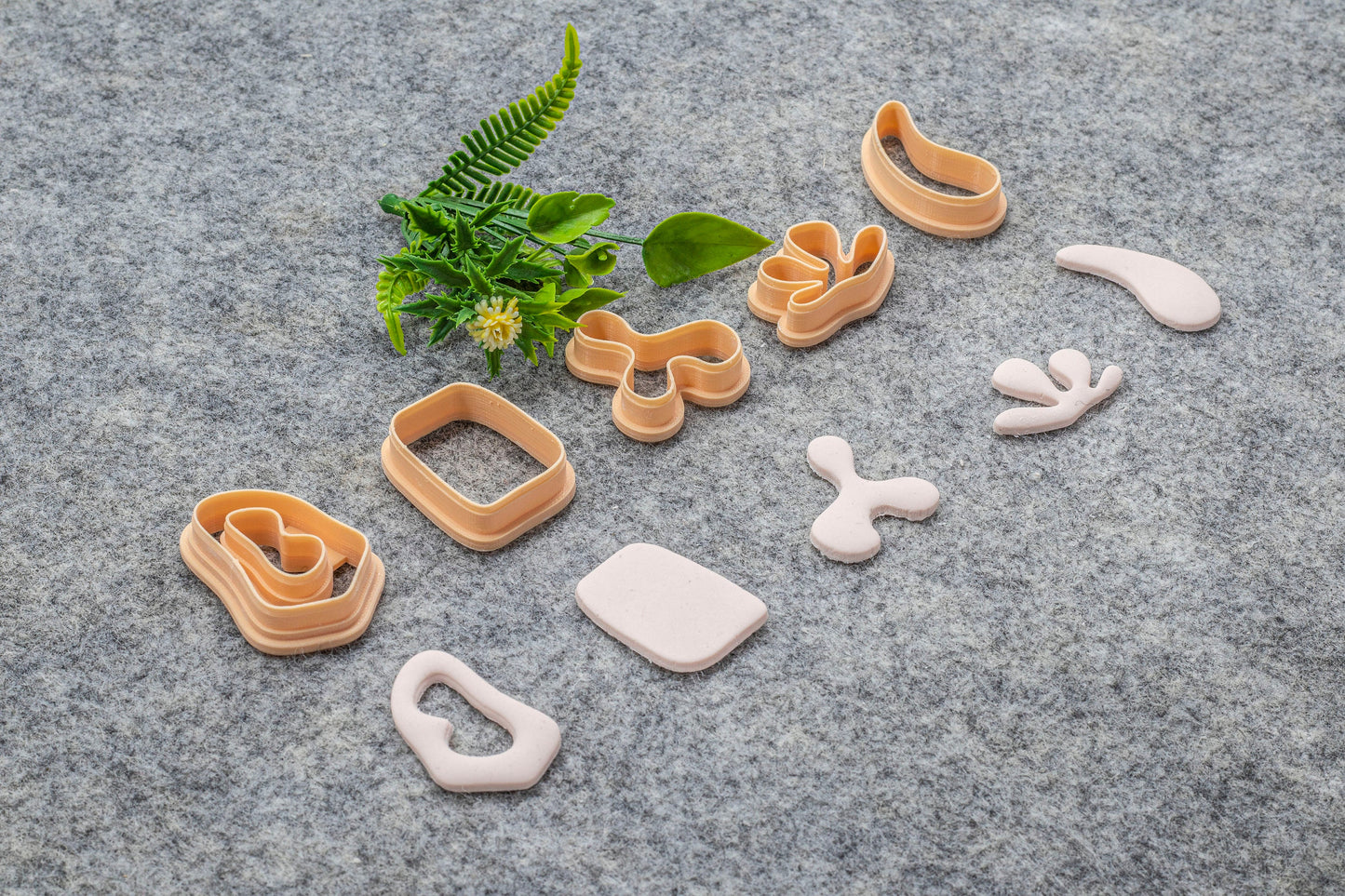 Organic shape set-3 Polymer clay cutter, Clay earring cutters, Polymer clay tools, 3D printed cutters#636