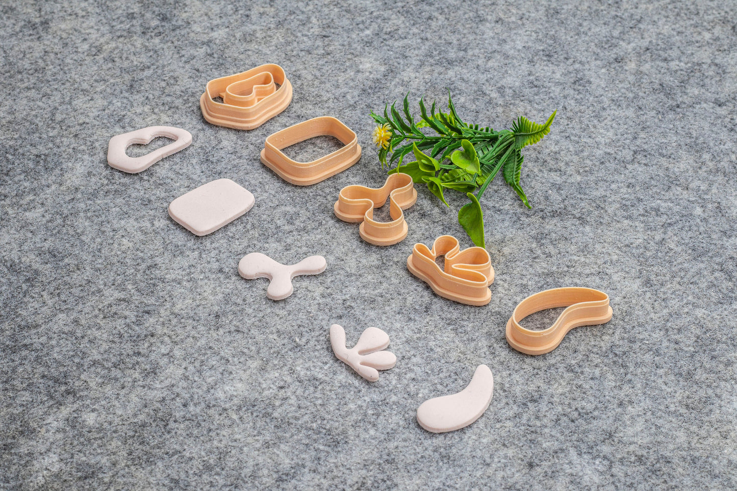 Organic shape set-3 Polymer clay cutter, Clay earring cutters, Polymer clay tools, 3D printed cutters#636
