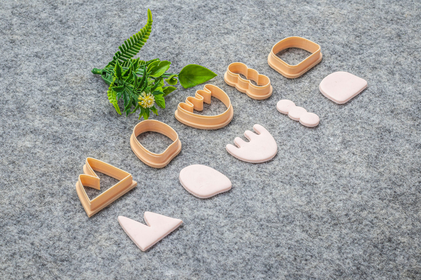 Organic shape set-7 Polymer clay cutter, Clay earring cutters, Polymer clay tools, 3D printed cutters#639
