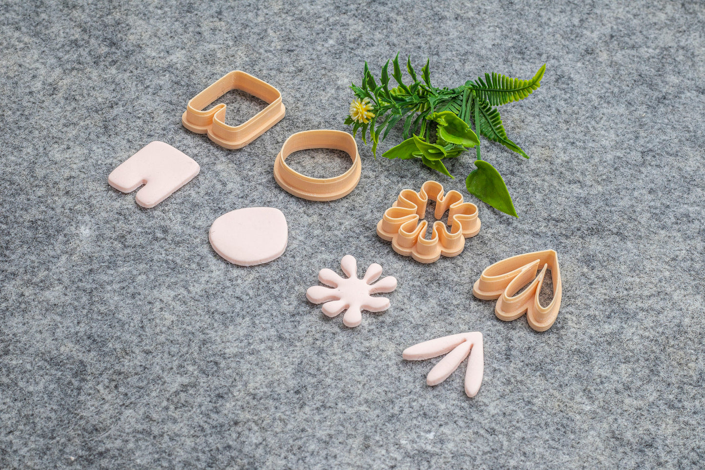 Organic shape set-8 Polymer clay cutter, Clay earring cutters, Polymer clay tools, 3D printed cutters#626