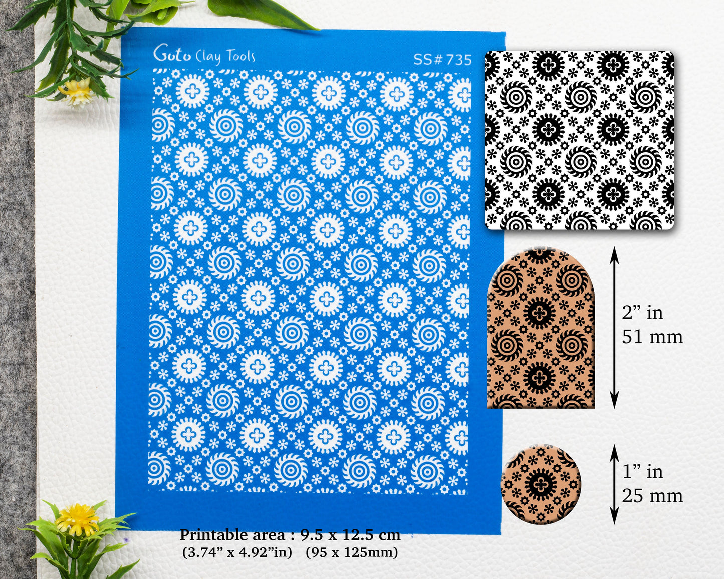 Silkscreen for Polymer Clay Earring making, Clay Stencils, Clay Earring Silkscreen, Polymer Clay Supplies SS#735