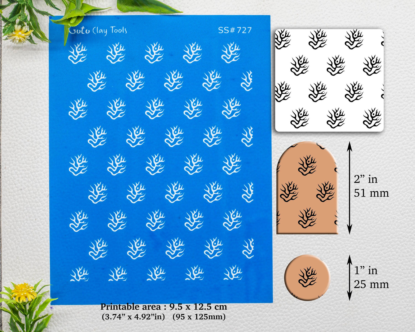 Silkscreen for Polymer Clay Earring making, Clay Stencils, Clay Earring Silkscreen, Polymer Clay Supplies SS#727