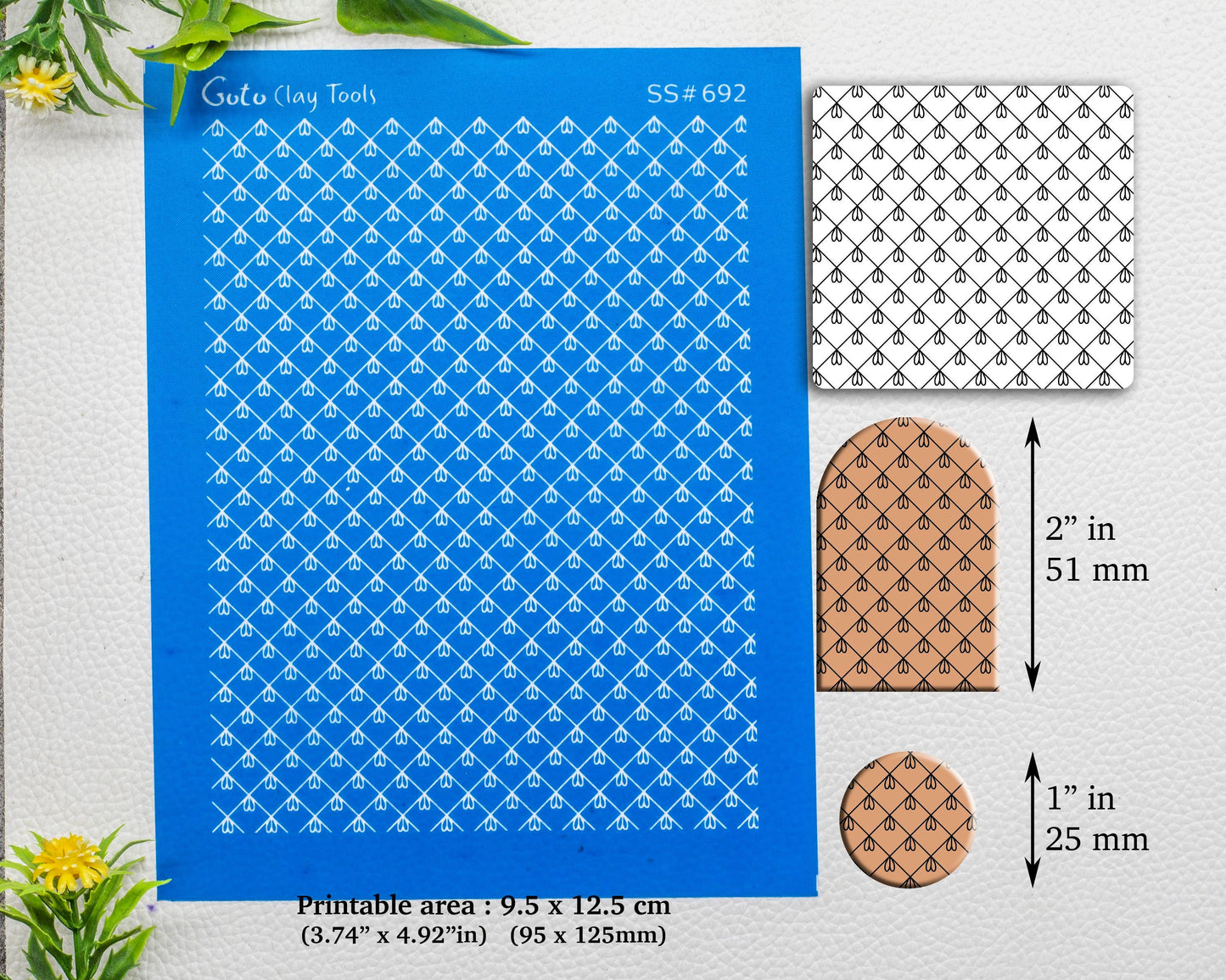 Silkscreen for Polymer Clay Earring making, Clay Stencils, Clay Earring Silkscreen, Polymer Clay Supplies SS#692
