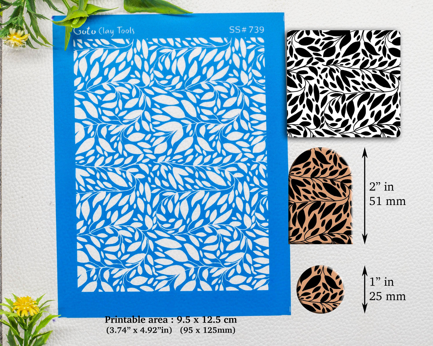 Silkscreen for Polymer Clay Earring making, Clay Stencils, Clay Earring Silkscreen, Polymer Clay Supplies SS#739