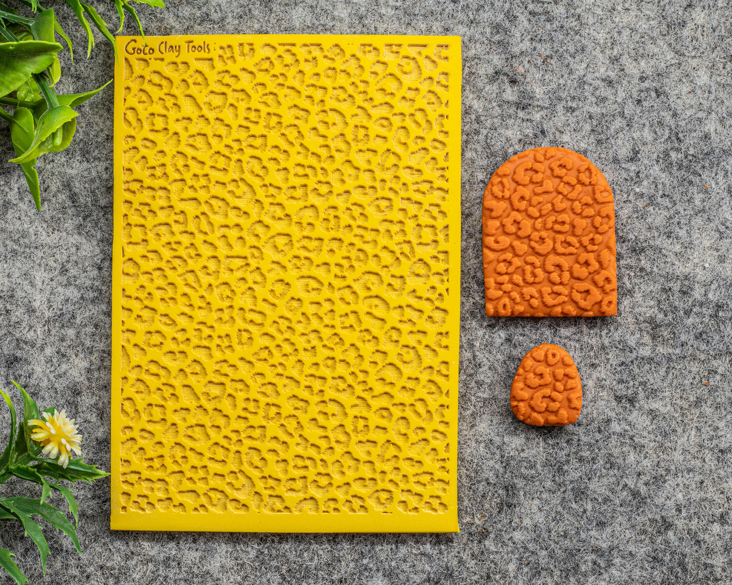 Leopard Texture Rubber Mat for Polymer Clay Jewelry (74mm X 105mm) #566