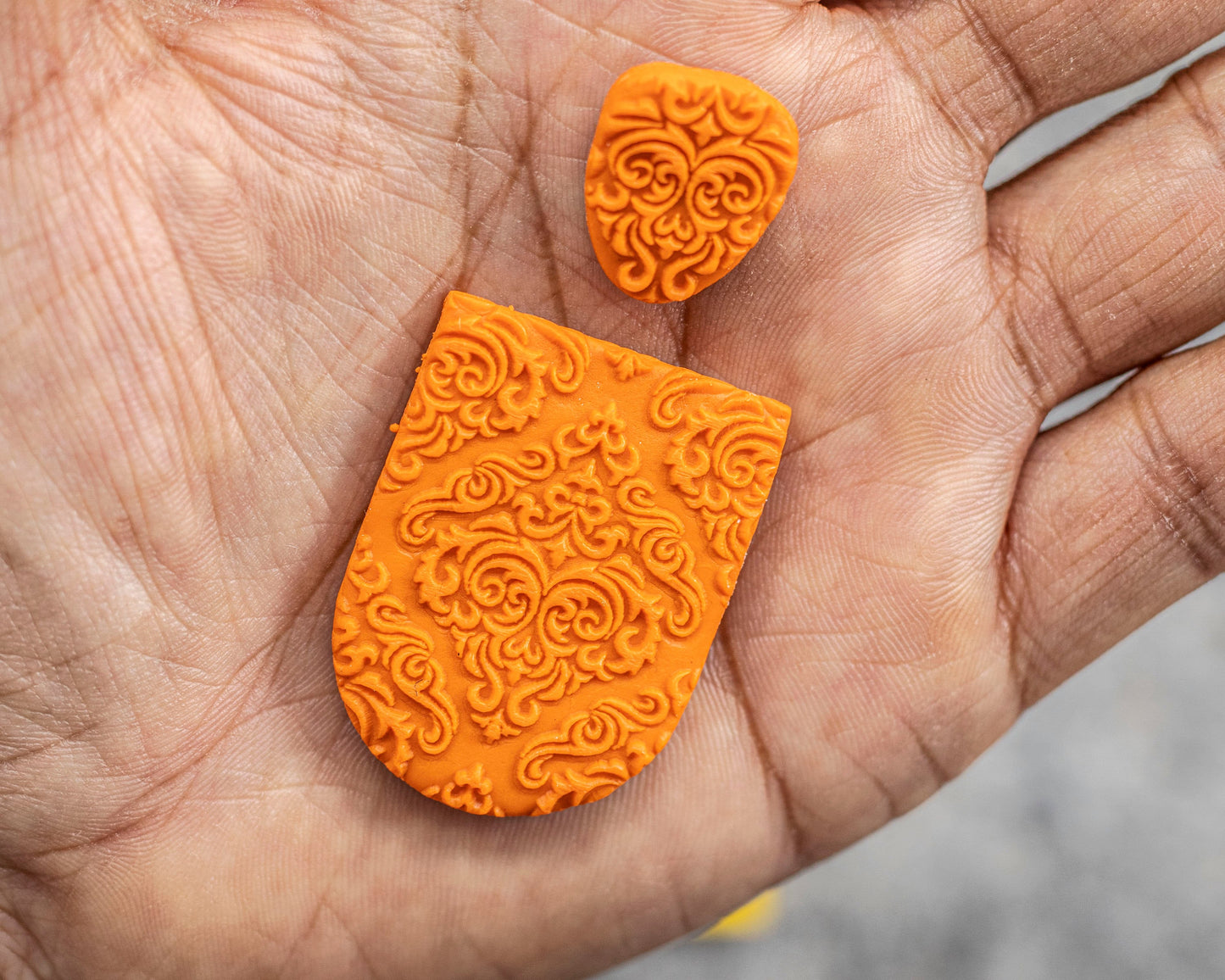 Damask Rubber Texture Mat for Polymer Clay (#565)