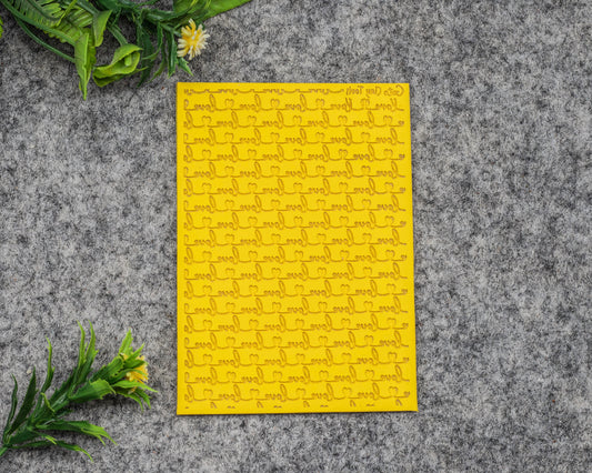 Valentine LOVE string Texture mat for polymer clay, Polymer Clay Rubber Texture mat, Texture Tile mats, Fimo, Sculpey, Cernit