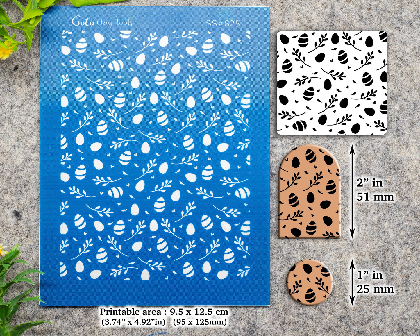 Spring leaves Silkscreen for Polymer Clay Earring making, Clay Stencils, Clay Earring Silkscreen, Polymer Clay Supplies SS#825
