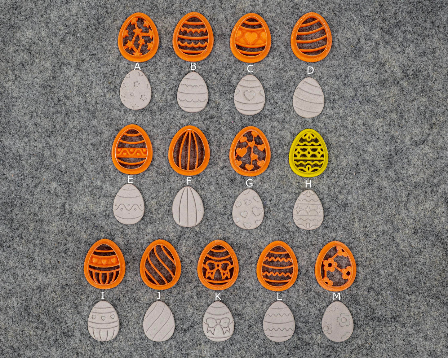 Egg Shape Polymer Clay Cutters: Easter Designs