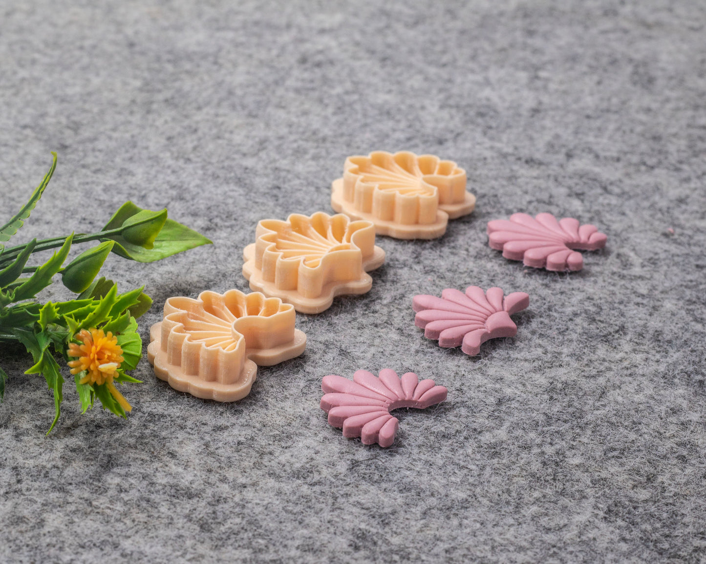 Art deco Scallop fan clay cutter, earring polymer clay cutter, Shell jewellery cutter, Art deco cutter Polymer clay tools #618