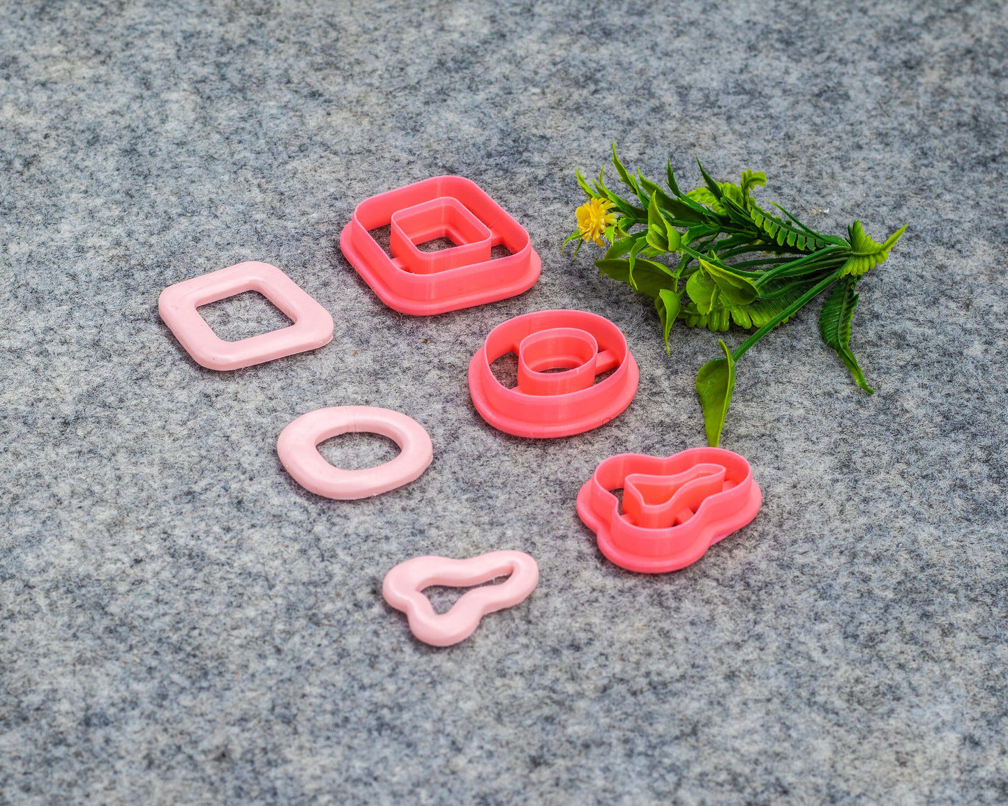 Organic shape Polymer clay cutter, Clay earring cutters, Polymer clay tools, 3D printed cutters #609