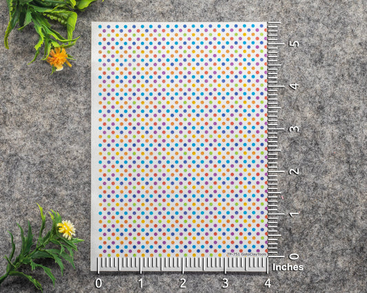 Transfer paper for polymer clay, colorful dots, water soluble transfer paper, polymer clay image transfers, magic transfer paper #751